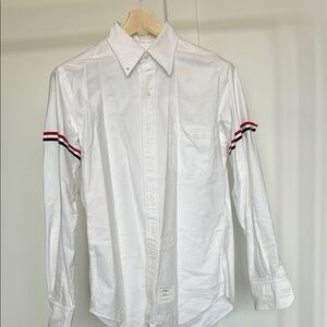 Thom Browne White and Red Casual Button Down Shirt
